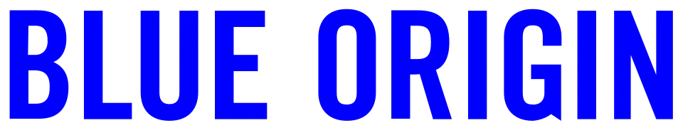 Blue Origin in blue text
