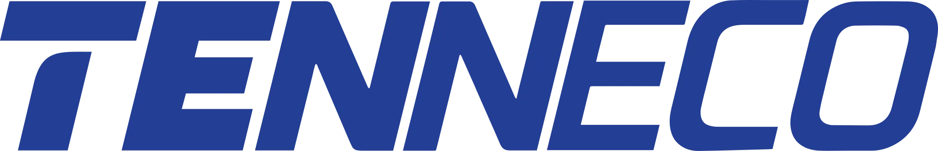 Tenneco text in blue