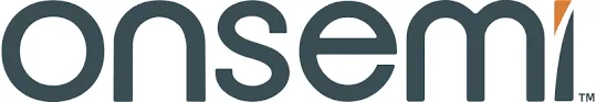 onsemi text logo in gray